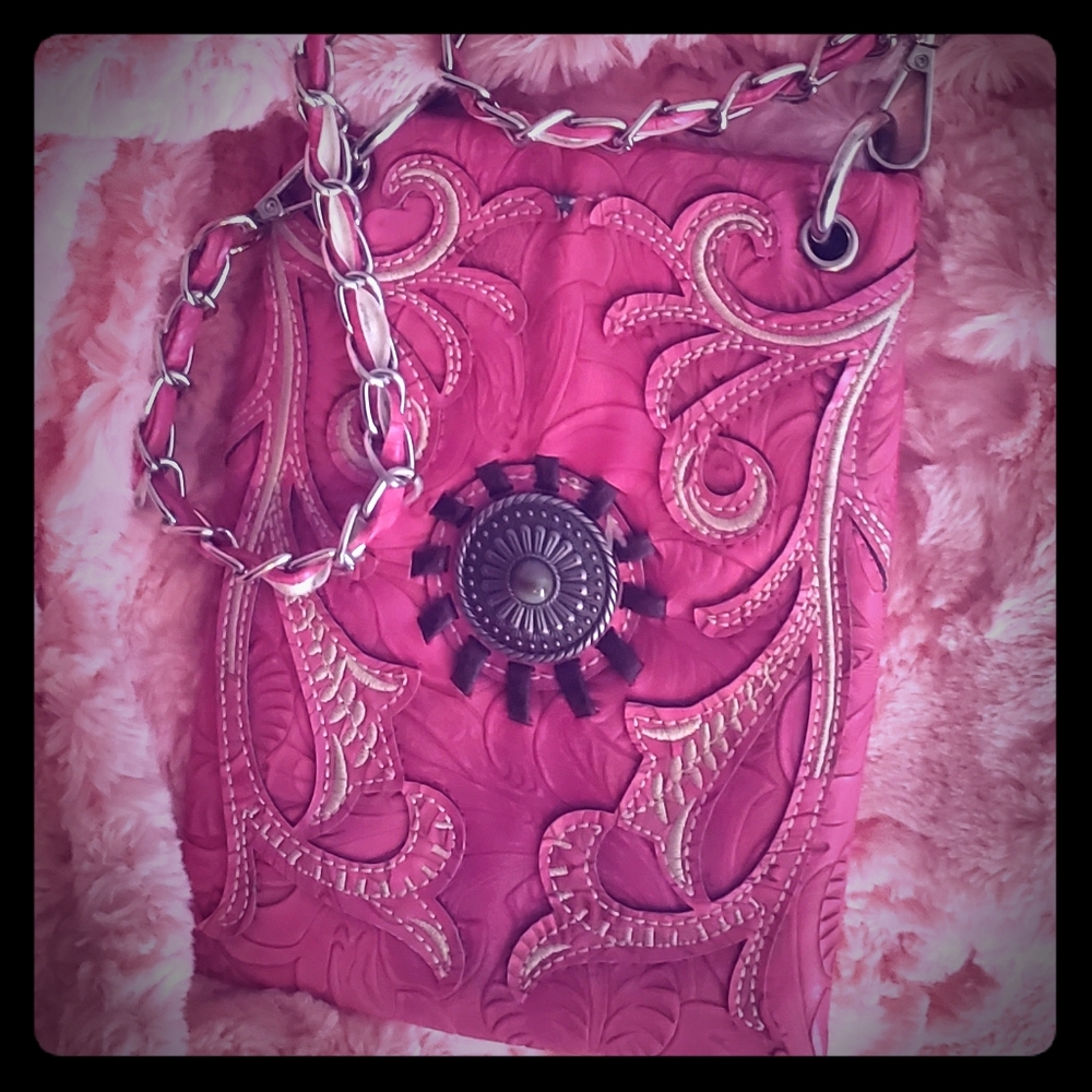 Montana crossbody pink leather